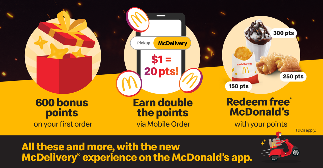 Earn 2x points with McDelivery®!
